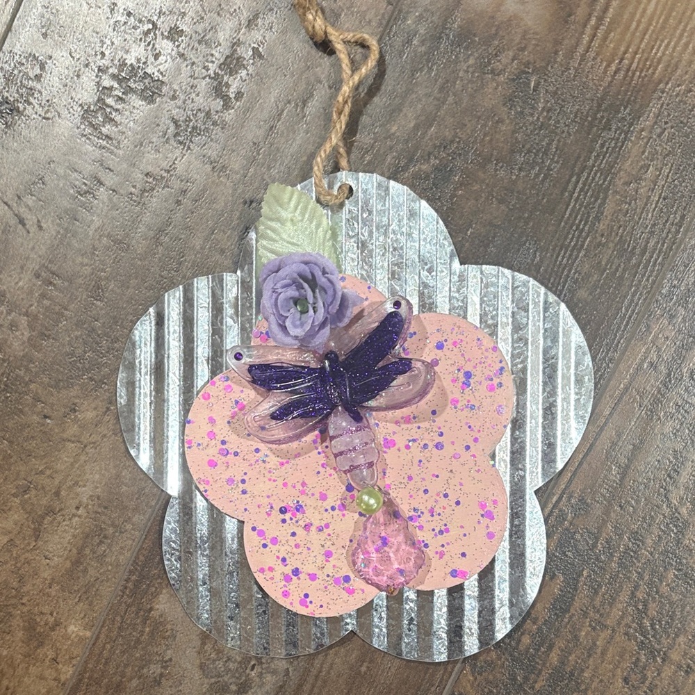Purple, green and Pink Dragonfly Wall Decor